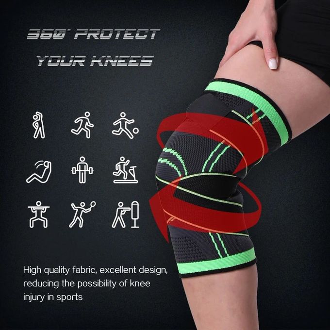 2PC Adjustable Knee Support Knee Compression Sleeve Brace