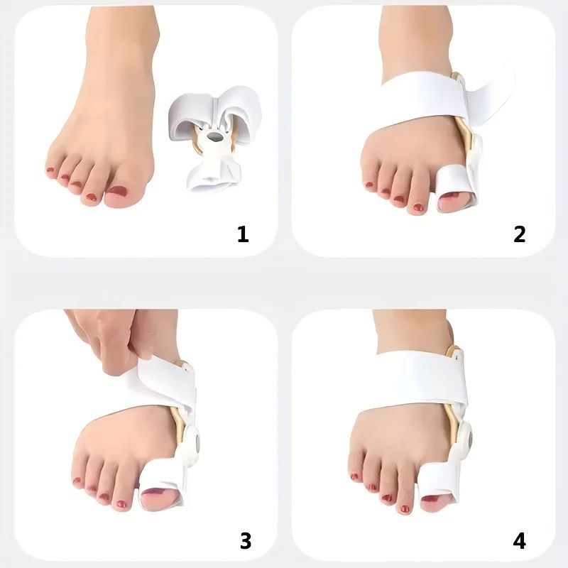 2Pcs Bunion Corrector For Women And Men Big Toe Relief Adjustable Splint Pads Orthopedic Straightener Separator Bunion Corrector Foot Health