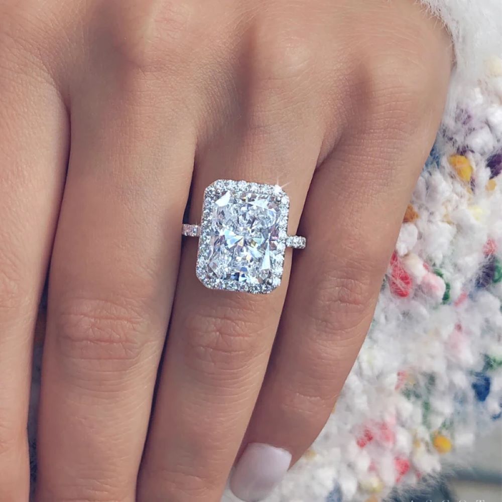 Silver Color Oval Pear Cut Wedding Rings For Women Luxury Promise Engagement Bridal Jewelry Cubic Zirconia Anniversary Ring Women Jewelry