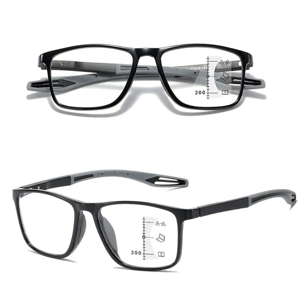TR90 Anti-blue Light Multifocal Reading Glasses for Men Women Progressive Near Far Eyewear Ultralight Sports Farsight Eyeglasses Men Accessories Eyewear