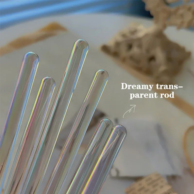 6PCS Nail Design Art Pen Aurora Transparent Brush Painting Brush Uv Gel Extension Drawing Carving Pen Diy Manicure Tool Nail Brush Nail Tools