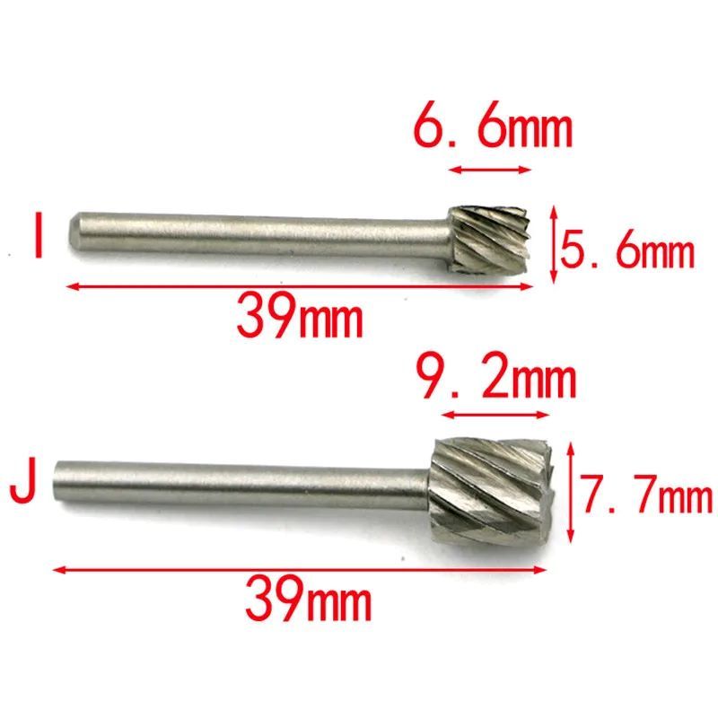 10pcs Set HSS Titanium For Dremel Routing Rotary Milling Rotary File Cutter Wood Carving Carved Knife Cutter Tools Accessories Hand Tools