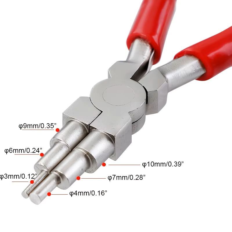 6" Jewelry Pliers Carbon Steel Round Nose Needle Nose Pliers For 3-10mm Rings DIY Wire Looper Jewelry Bail Pliers Jewelry Makin Hand Tools