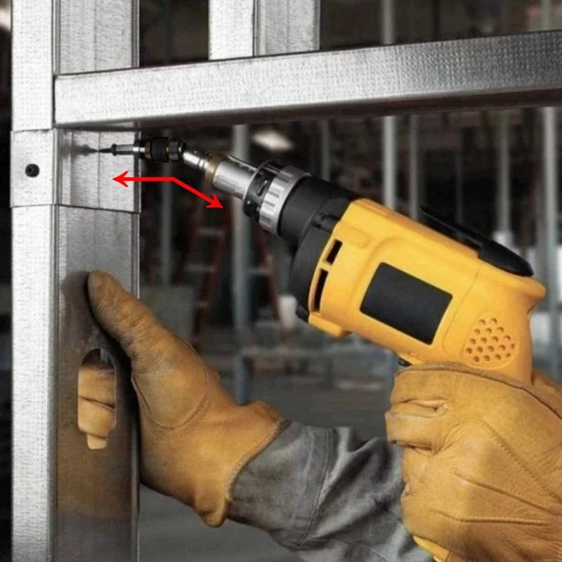 1PCS 1/4 "Hex Magnetic Ring Screwdriver Bits Drill Hand Tools Drill Bit Extension Rod Quick Change Holder Drive Guide Screw Drill Tip