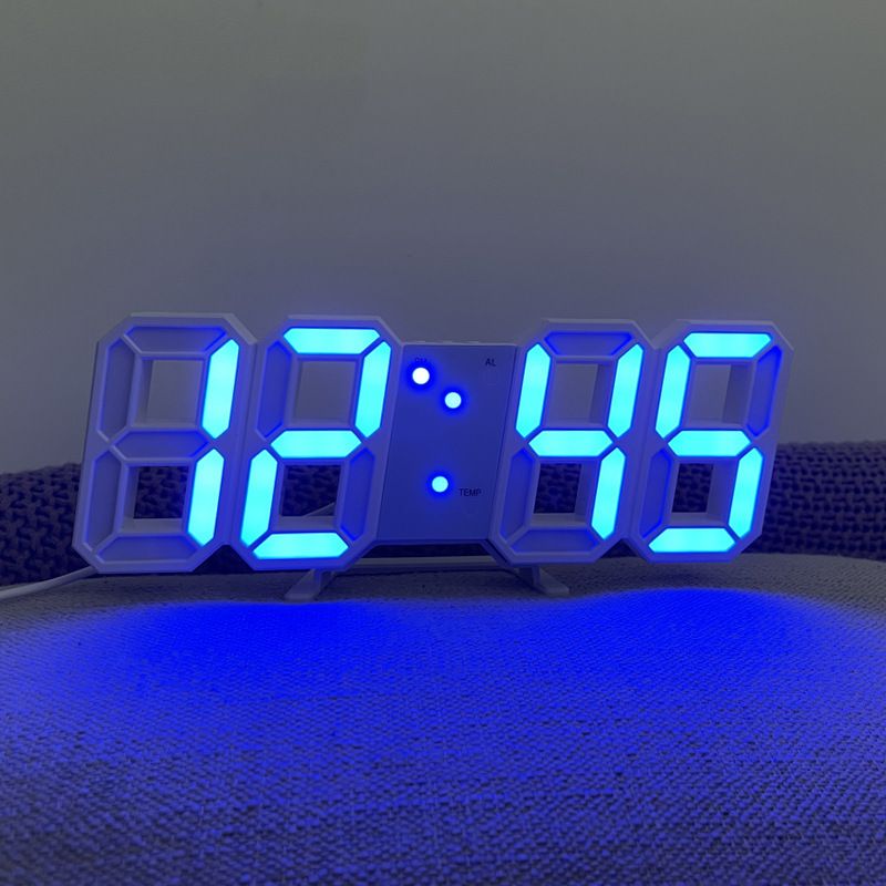 3D LED Digital Clock Wall Decoration Glow Night Mode Decoration for Bedroom Adjustable Electronic Watch Room Decor Aesthetics