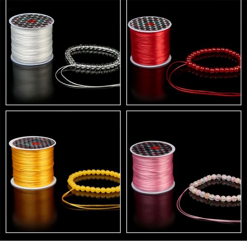 40M 0.8mm Jewelry Thread Stretch Elastic Beads Cord Crystal String Line Thread for Jewelry Making Beading Bracelets DIY Rope
﻿