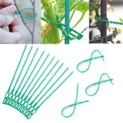50pcs Adjustable Plastic Plant Cable Ties Reusable Cable Ties for Garden Tree Climbing Support Plant Vine Tomato Stem Clip
