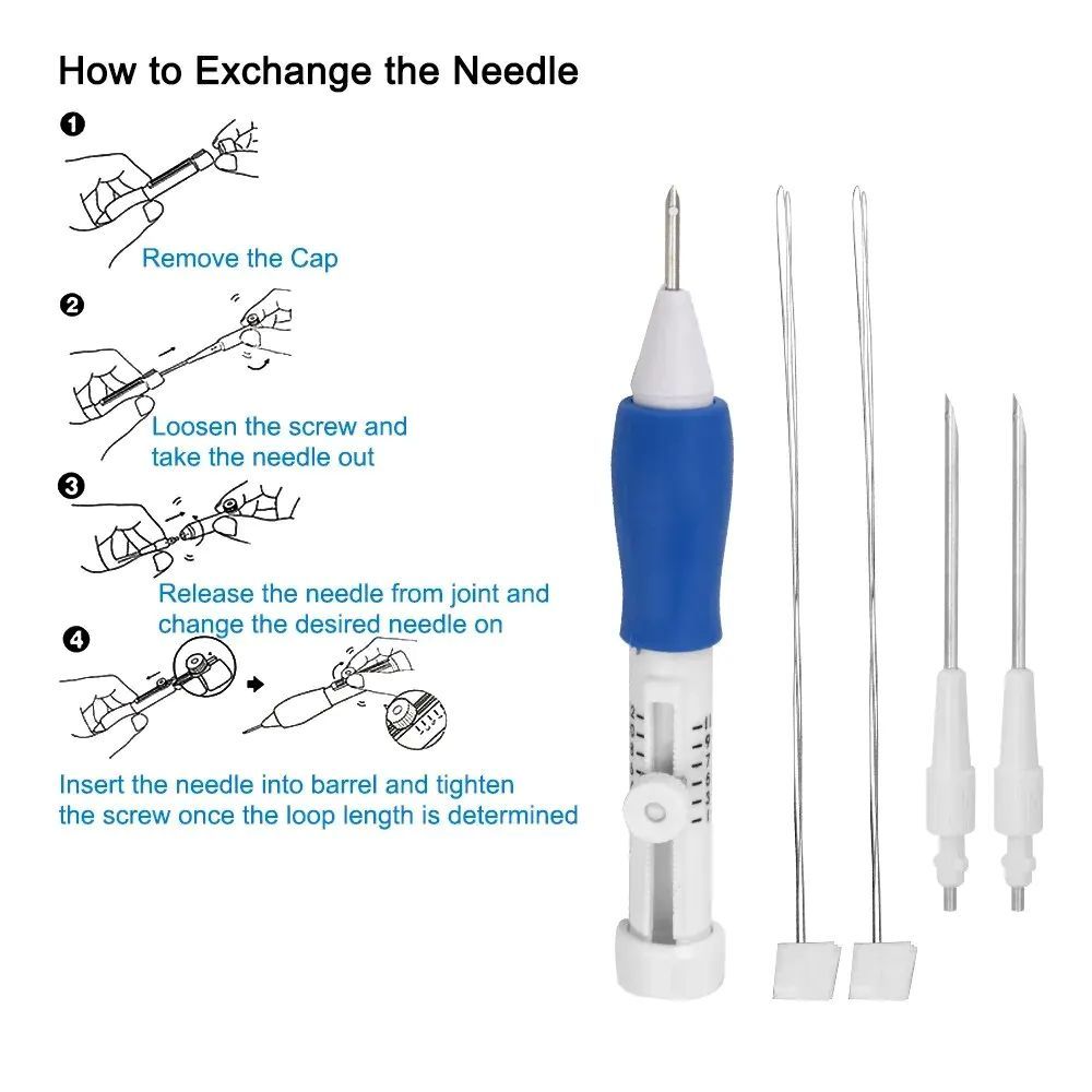 Knitting Sewing Tools For DIY Sewing Stitching Tool Set Magic Embroidery Needle Embroidery Punch Needle Kit Weaving Kit