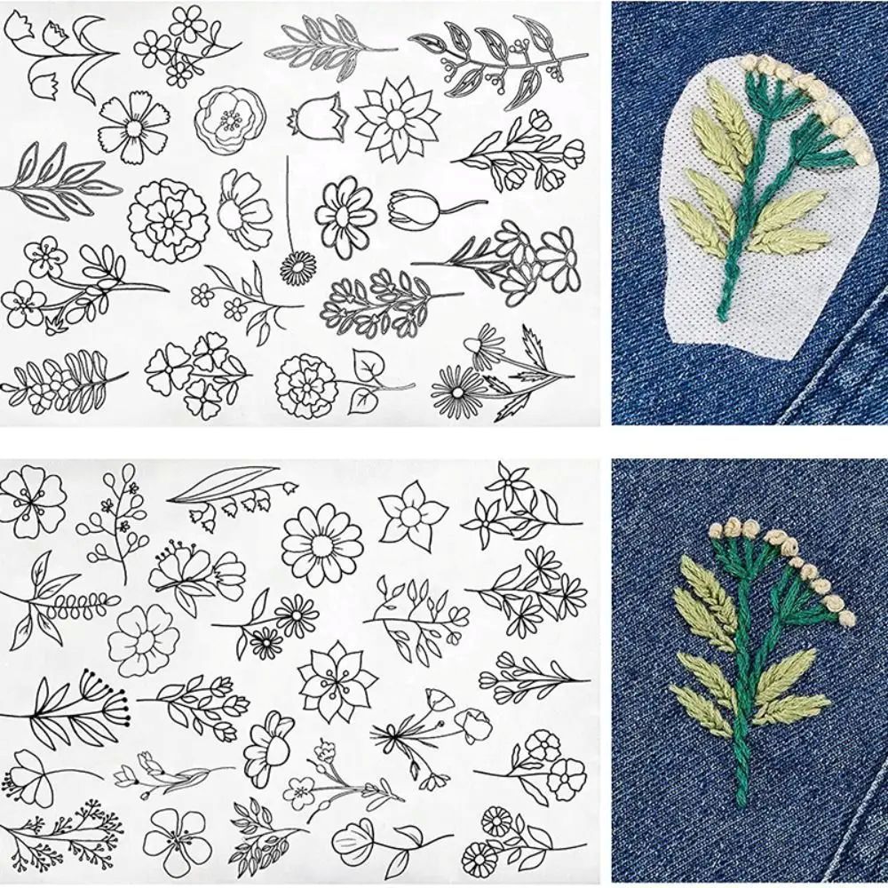 2 Sheets Stitching Embroidery Paper Water Soluble Embroidery Stabilizer Sewing DIY Handmade Embroidery Crafts Supplies Accessories