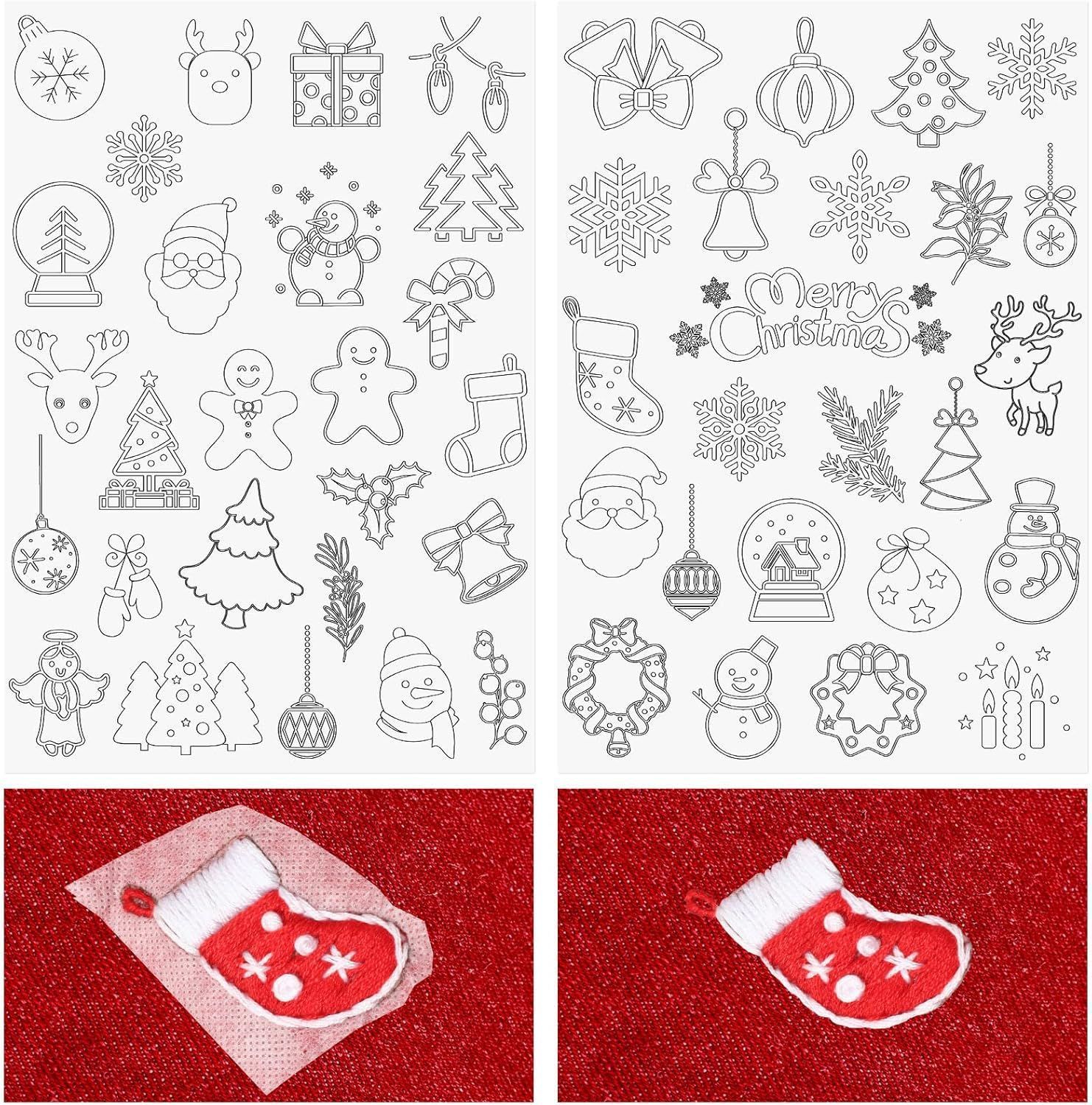 2 Sheets Stitching Embroidery Paper Water Soluble Embroidery Stabilizer Sewing DIY Handmade Embroidery Crafts Supplies Accessories