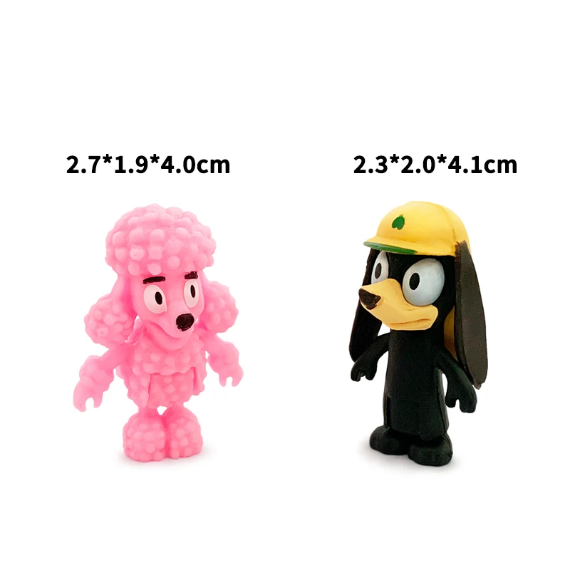8Pcs/Set Bluey Bingo Anime Figure Toys  Cute PVC Movable Joints Action Figure Model Dolls Kids Birthday Decoration Toy Gifts