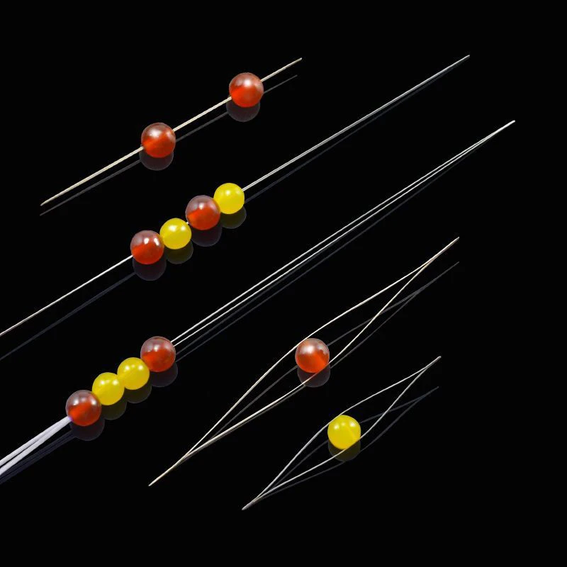 5pcs/set Open Big Eye Beading Needles for Making Necklace Bracelet DIY Stainless Steel Self Threading Bead Tools Jewelry Pins