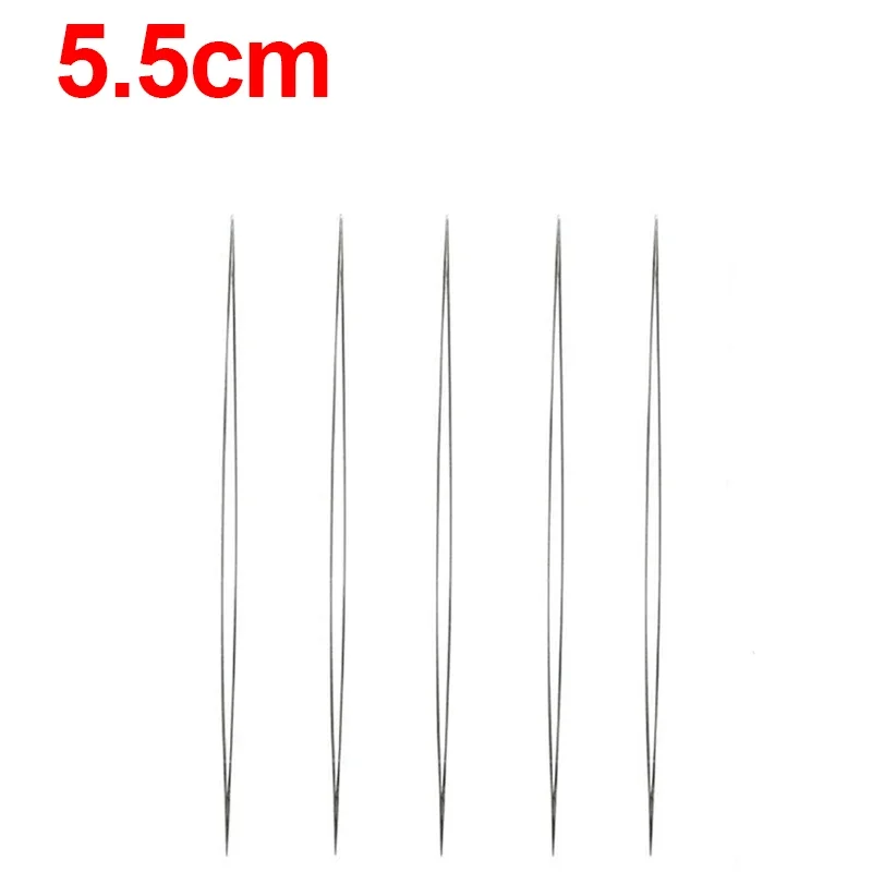 5pcs/set Open Big Eye Beading Needles for Making Necklace Bracelet DIY Stainless Steel Self Threading Bead Tools Jewelry Pins