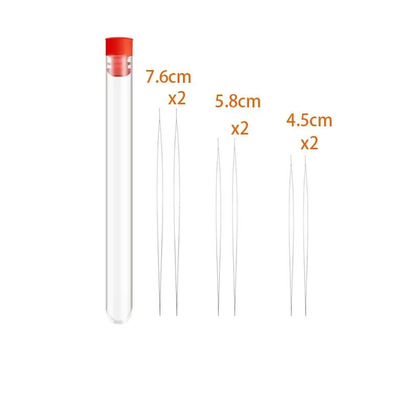 5pcs/set Open Big Eye Beading Needles for Making Necklace Bracelet DIY Stainless Steel Self Threading Bead Tools Jewelry Pins