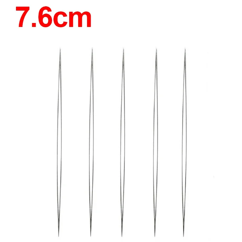 5pcs/set Open Big Eye Beading Needles for Making Necklace Bracelet DIY Stainless Steel Self Threading Bead Tools Jewelry Pins