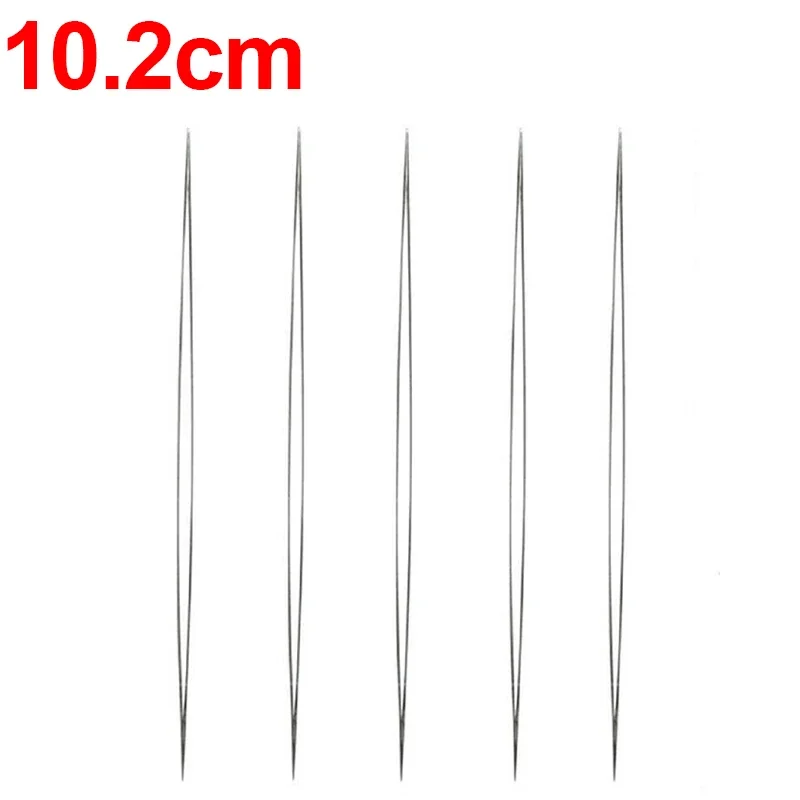5pcs/set Open Big Eye Beading Needles for Making Necklace Bracelet DIY Stainless Steel Self Threading Bead Tools Jewelry Pins