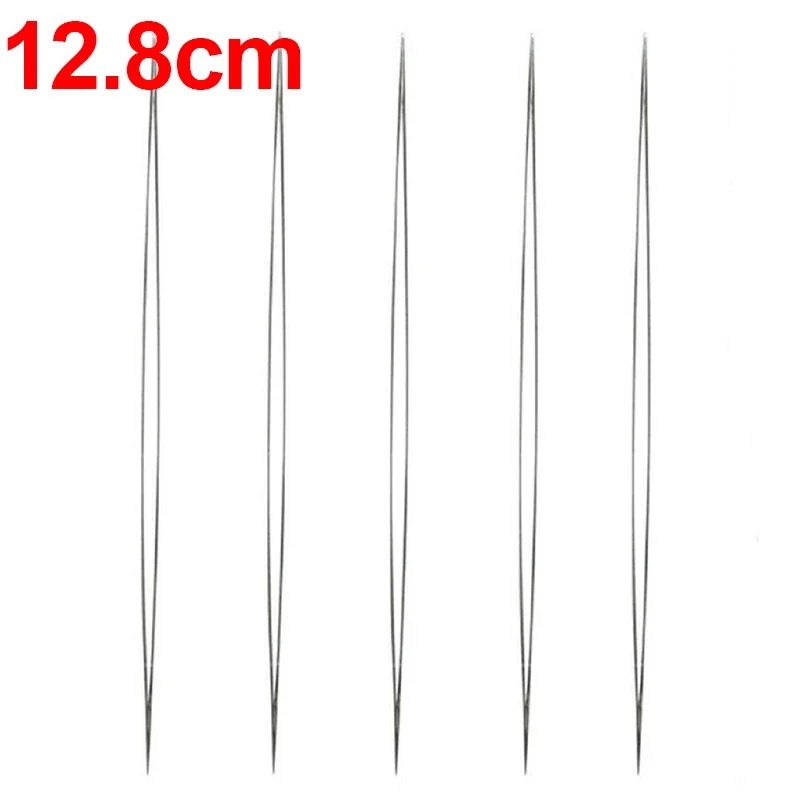 5pcs/set Open Big Eye Beading Needles for Making Necklace Bracelet DIY Stainless Steel Self Threading Bead Tools Jewelry Pins