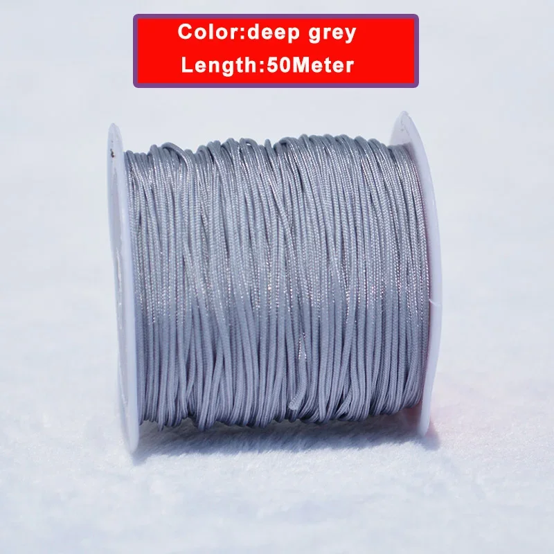 50M/Roll 0.8mm Nylon Beading String Macrame Thread Bracelet String Chinese Knot Cord for Braided Bracelet DIY Craft Jewelry Make