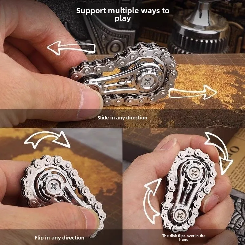 Metal Fidget Spinner Office Desk Toy Stress Relief Gears Hand Spinner for Adults desk decoration home decor Relieve stress relax