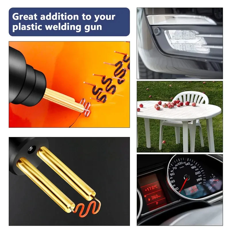 100-600Pcs Auto Plastic Repair Welding Nails Car Bumper Repair Welded Stud Precut Wave Nails Machine Welding Hot Stapler