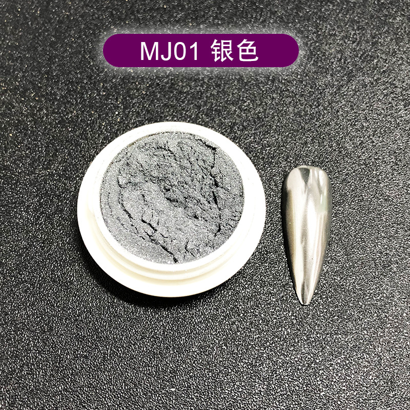 1PCS Nail Mirror Chrome Shimmer Glitter Holographic Colorful Dust Metallic Effect Pigment Powder ForUV Gel Polish Nail Art Decoration