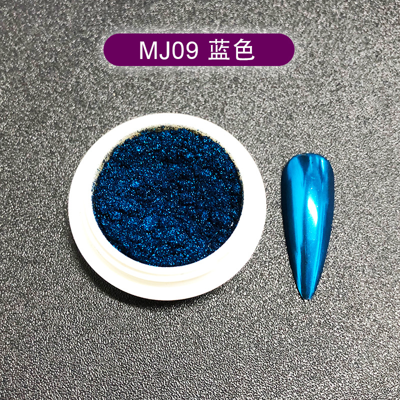 1PCS Nail Mirror Chrome Shimmer Glitter Holographic Colorful Dust Metallic Effect Pigment Powder ForUV Gel Polish Nail Art Decoration