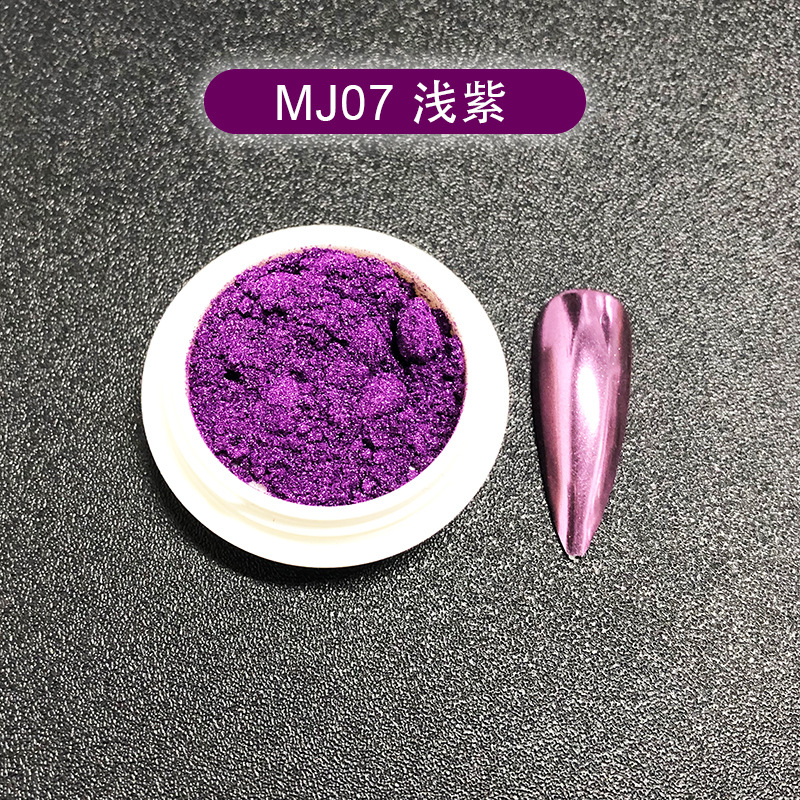 1PCS Nail Mirror Chrome Shimmer Glitter Holographic Colorful Dust Metallic Effect Pigment Powder ForUV Gel Polish Nail Art Decoration