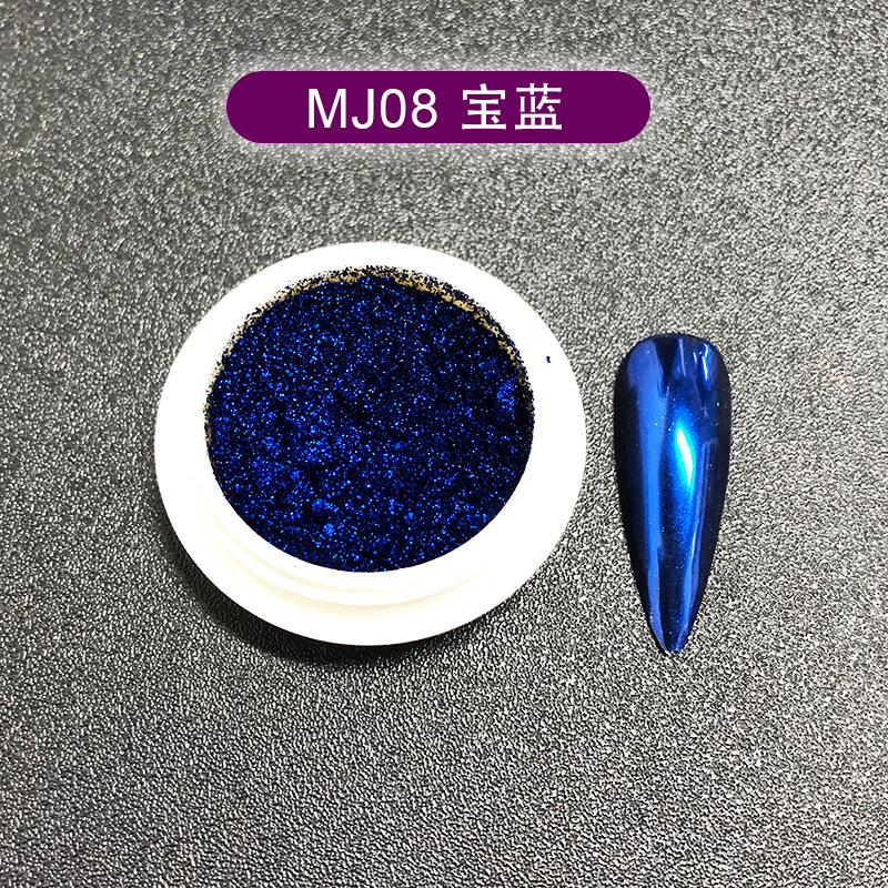 1PCS Nail Mirror Chrome Shimmer Glitter Holographic Colorful Dust Metallic Effect Pigment Powder ForUV Gel Polish Nail Art Decoration