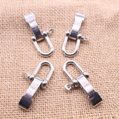 1 Pair Zinc Alloy U-shaped Buckle O-shaped Buckle Adjustment Buckle Accessories Umbrella Rope Bracelet Tools Survival Bracelet Metal Buckle Jewelry