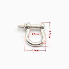 1 Pair Zinc Alloy U-shaped Buckle O-shaped Buckle Adjustment Buckle Accessories Umbrella Rope Bracelet Tools Survival Bracelet Metal Buckle Jewelry