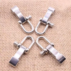 1 Pair Zinc Alloy U-shaped Buckle O-shaped Buckle Adjustment Buckle Accessories Umbrella Rope Bracelet Tools Survival Bracelet Metal Buckle Jewelry