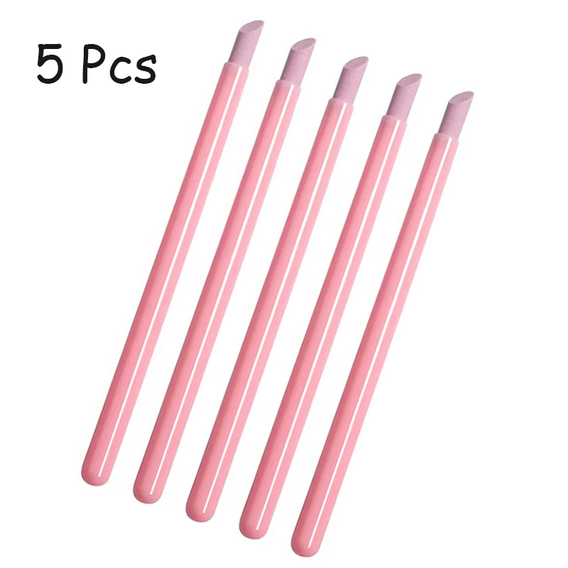 5PC Nails Art Quartz Grinding Pen Nail Cuticle scissors Dead Skin Remover UV Gel Polish Manicure Stick Files Accessories Tools