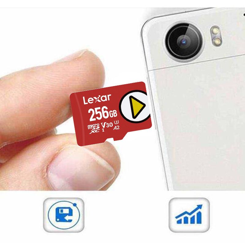 Lexar V30 A2 U3 32GB 64GB 128GB 256GB 512GB 1TB 2TB Memory Card Micro SD 32G 64G 128G 256G 512G 1T 2T Class 10 TF Mini Microsd Card Red