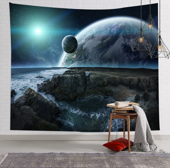 Galaxy Hanging Wall Tapestry Hippie Retro Home Decor Yoga Beach Towel 150x130cm/200x150cm