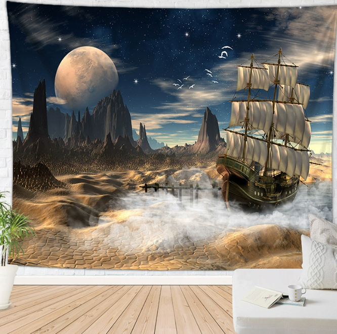 Galaxy Hanging Wall Tapestry Hippie Retro Home Decor Yoga Beach Towel 150x130cm/200x150cm