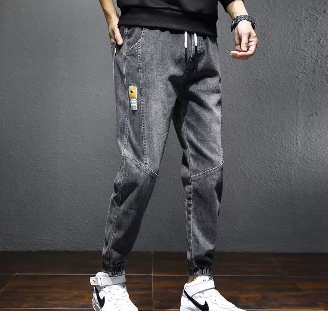 Men Stylish Ripped Jean Pants Biker Skinny Slim Straight Frayed Denim Trousers New Fashion Clothes