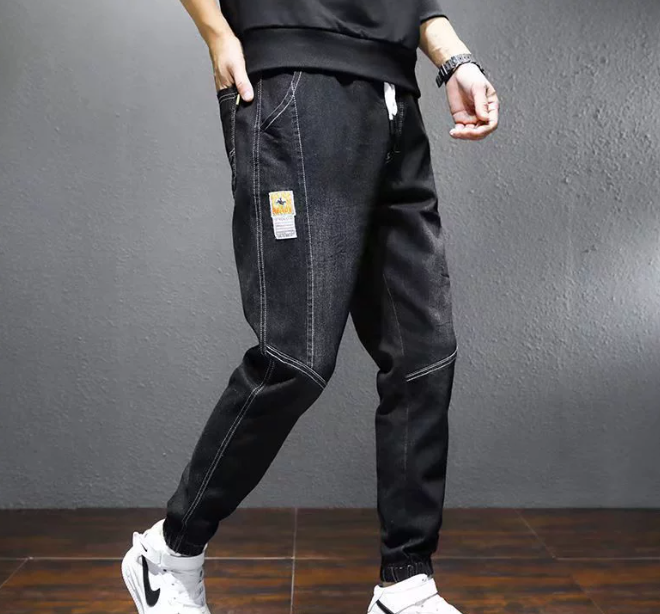 Men Stylish Ripped Jean Pants Biker Skinny Slim Straight Frayed Denim Trousers New Fashion Clothes