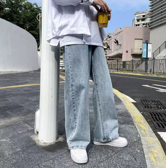 Men Stylish Ripped Jean Pants Biker Skinny Slim Straight Frayed Denim Trousers New Fashion Clothes