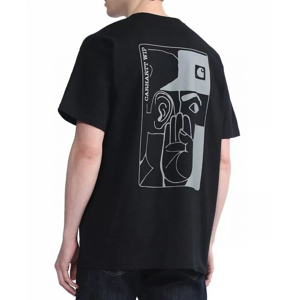 CARHARTT WIP Carhartt tide spring and summer portrait whisper pattern printing short-sleeved T-shirt cotton men and women couples