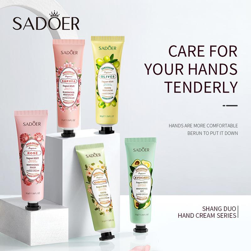 5 PCS Hand Cream with Plants Extracts,moisturize&hydrate hand,refine your skin.
