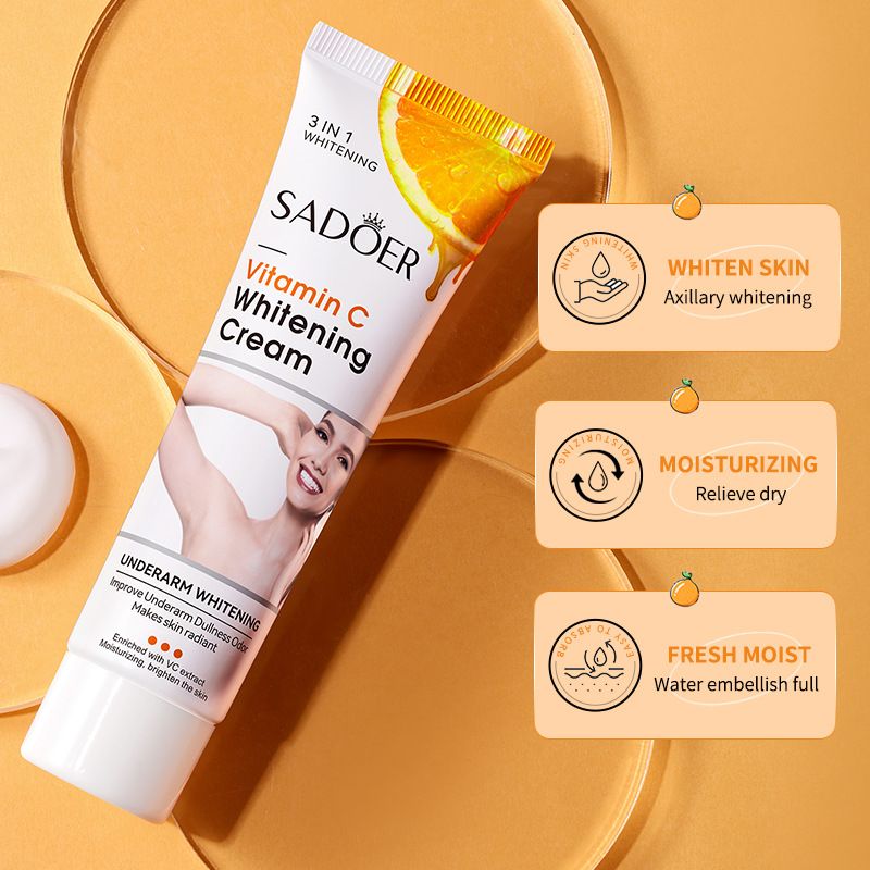 Vitamin C Whitening Underarm Cream – Moisturizes, Nourishes, and Brightens Skin