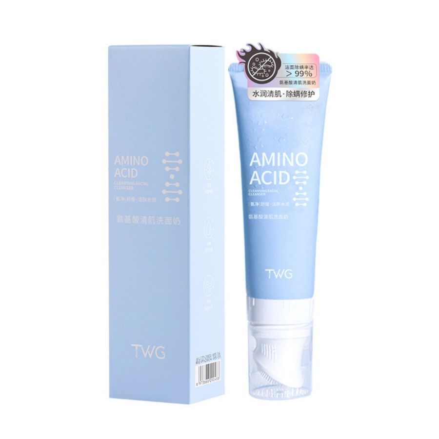 Amino Acid Facial Cleanser with Massage Brush Head Cleanser  Moisturizing Face Wash 120g