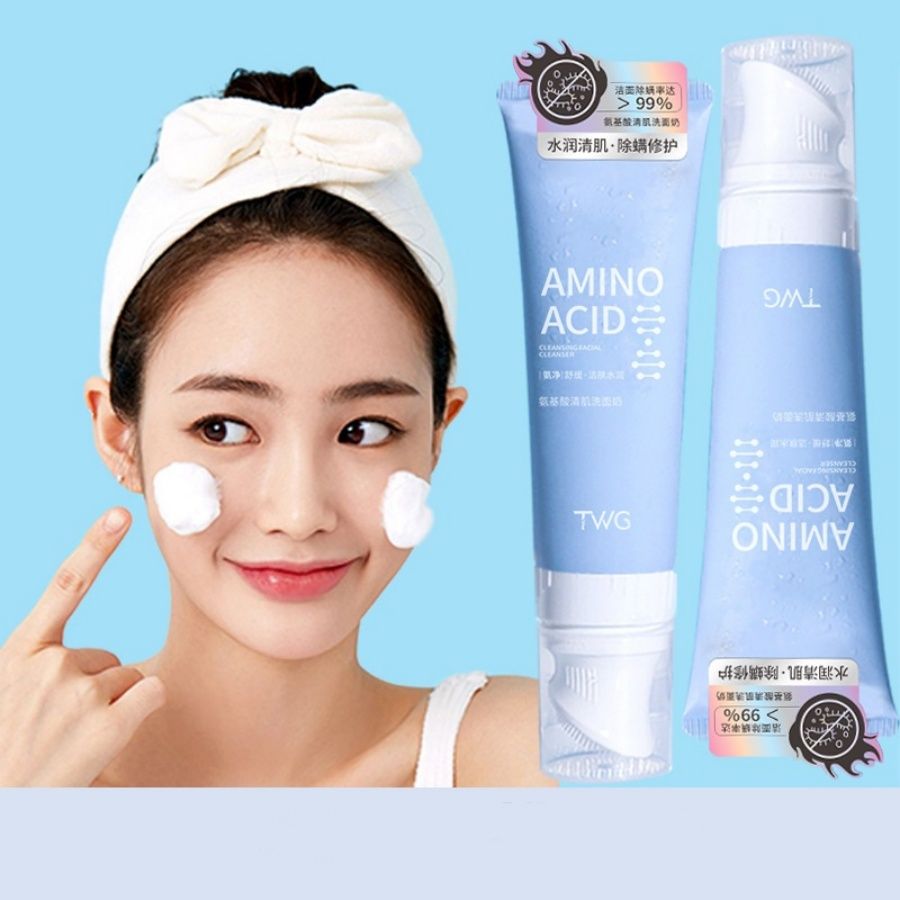 Amino Acid Facial Cleanser with Massage Brush Head Cleanser  Moisturizing Face Wash 120g