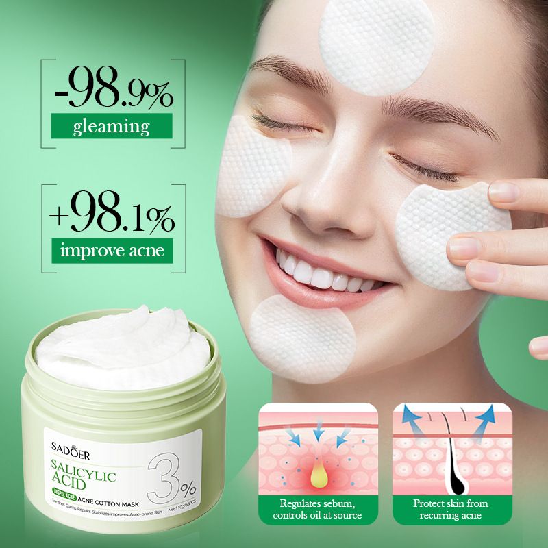 Salicylic Acid Acne Treatment Pads and Face Mask