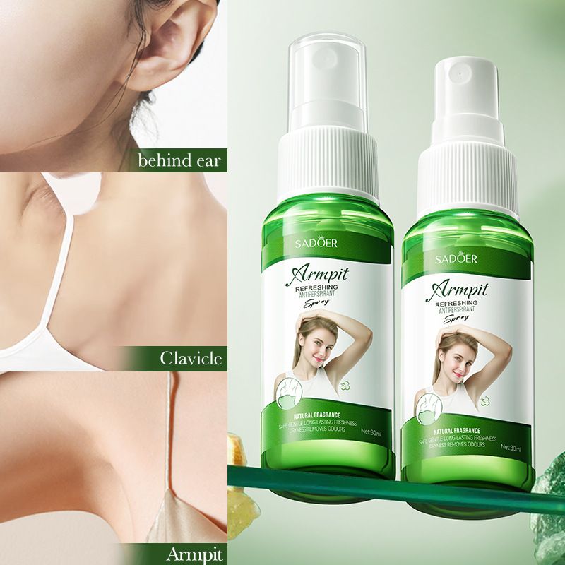 Underarm Odor Control and Anti-Perspirant Spray – Fragrance and Sweat-Reducing Portable Spray