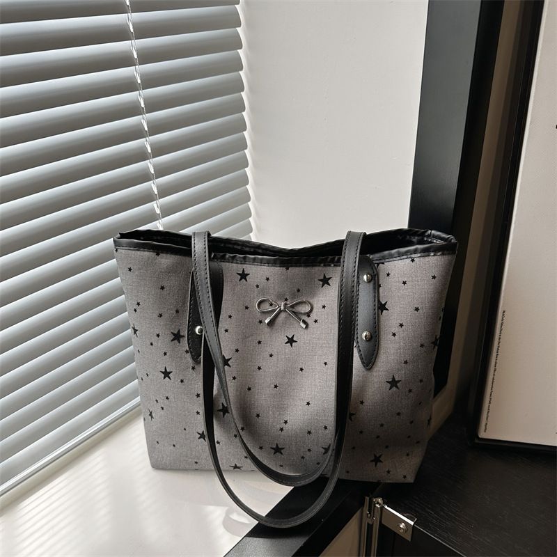 Polka Dot Print Bow Tote Bag for Women 2024 – Trendy, Stylish, Large-Capacity Casual Shoulder and Handbag