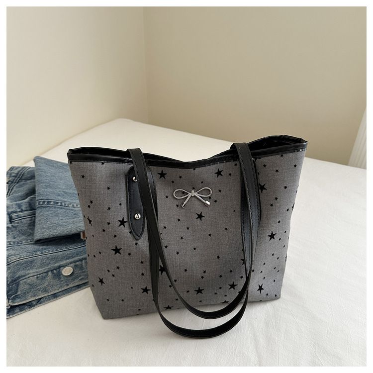 Polka Dot Print Bow Tote Bag for Women 2024 – Trendy, Stylish, Large-Capacity Casual Shoulder and Handbag