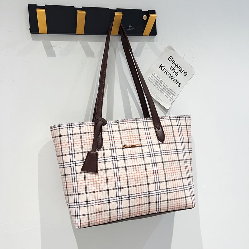 Plaid Print Tote Bag – Ladies Handbag, Large-Capacity Shoulder Bag for Women, Korean Style New Arrival Shopping Bag