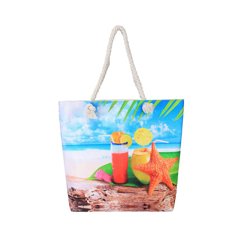 New Beach Bag – New Linen Shoulder Bag for the Beach, Simple and Stylish Canvas Bag