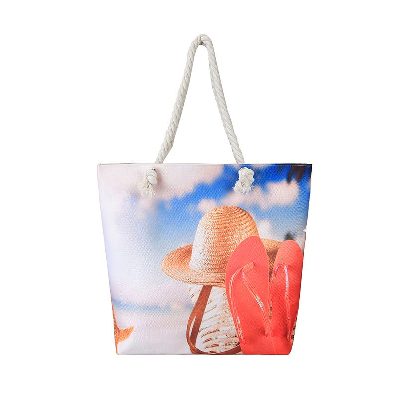 New Beach Bag – New Linen Shoulder Bag for the Beach, Simple and Stylish Canvas Bag